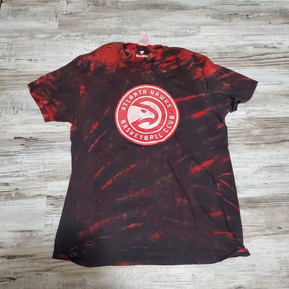 NBA Atlanta Hawks Tye Dye Shirt Mens Size Medium Hand Dyed - Picture 1 of 3